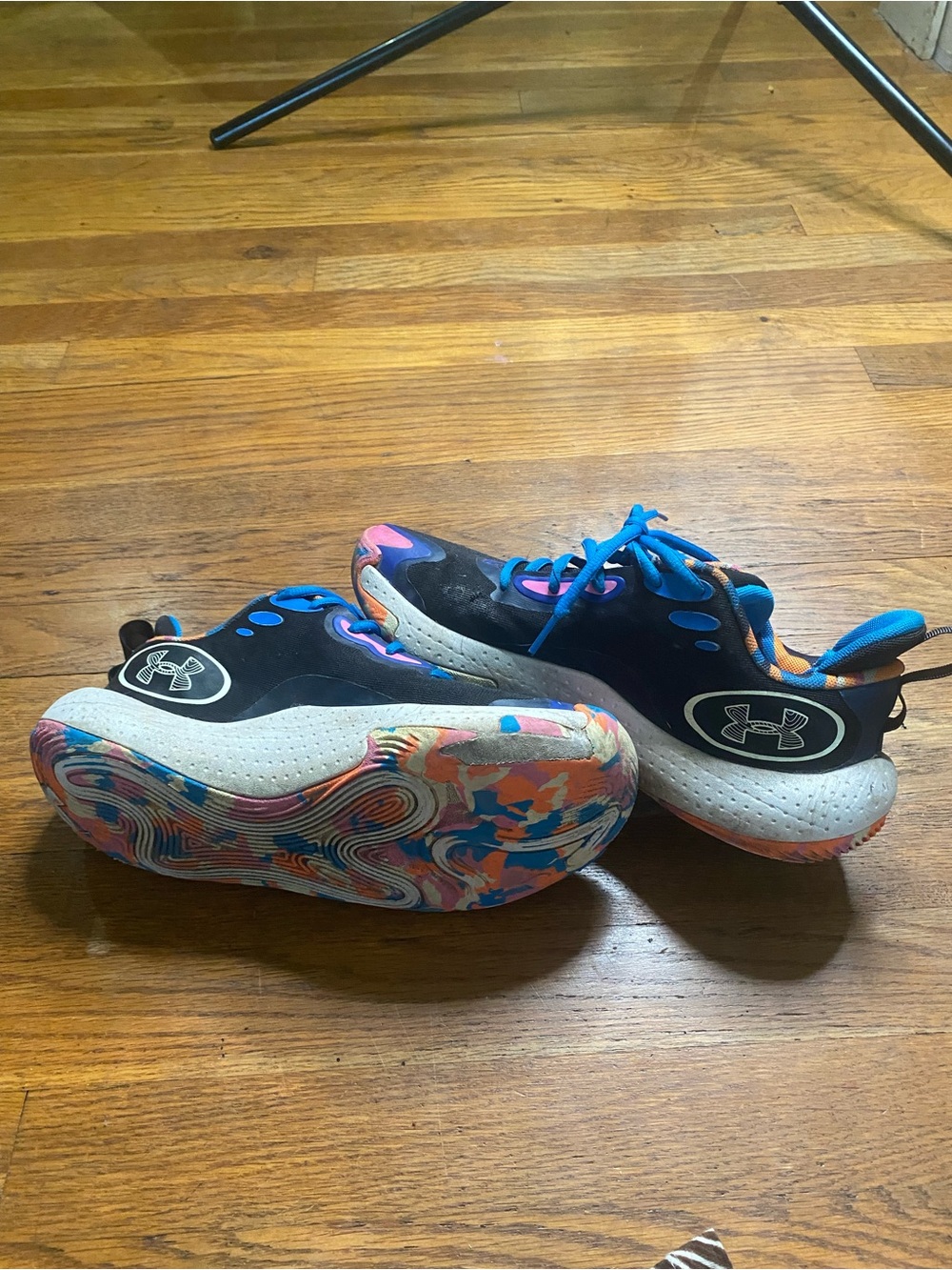 Under Armour Spawn 5 LE Limited Edition Black Pink Basketball Shoes Size 8.5 - Picture 6 of 9